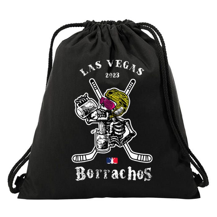 Borrachos Los Angeles hockey team logo Las Vegas version Drawstring Bag