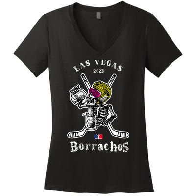 Borrachos Los Angeles hockey team logo Las Vegas version Women's V-Neck T-Shirt