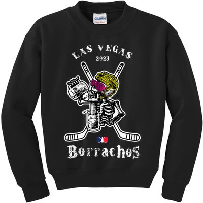 Borrachos Los Angeles hockey team logo Las Vegas version Kids Sweatshirt