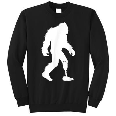 Bigfoot Leg Ampu Sasquatch Wearing Prosthetic Leg Sweatshirt