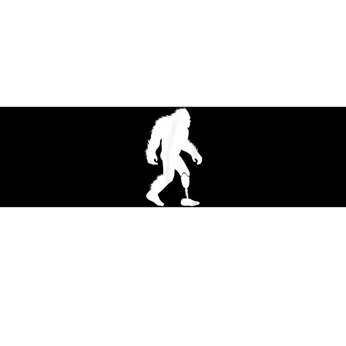 Bigfoot Leg Ampu Sasquatch Wearing Prosthetic Leg Bumper Sticker