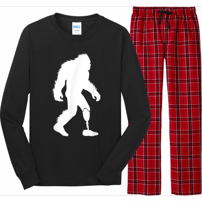 Bigfoot Leg Ampu Sasquatch Wearing Prosthetic Leg Long Sleeve Pajama Set