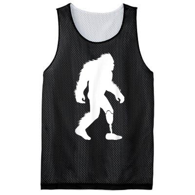 Bigfoot Leg Ampu Sasquatch Wearing Prosthetic Leg Mesh Reversible Basketball Jersey Tank