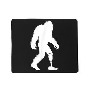 Bigfoot Leg Ampu Sasquatch Wearing Prosthetic Leg Mousepad