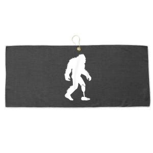 Bigfoot Leg Ampu Sasquatch Wearing Prosthetic Leg Large Microfiber Waffle Golf Towel