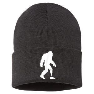 Bigfoot Leg Ampu Sasquatch Wearing Prosthetic Leg Sustainable Knit Beanie