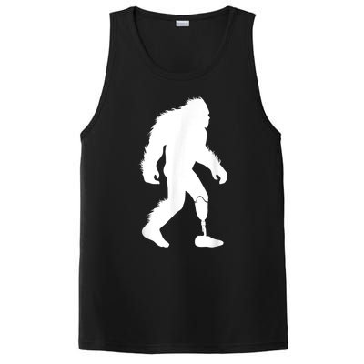 Bigfoot Leg Ampu Sasquatch Wearing Prosthetic Leg PosiCharge Competitor Tank