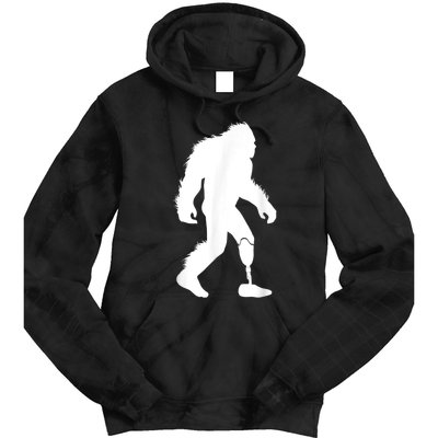 Bigfoot Leg Ampu Sasquatch Wearing Prosthetic Leg Tie Dye Hoodie