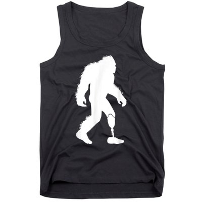 Bigfoot Leg Ampu Sasquatch Wearing Prosthetic Leg Tank Top