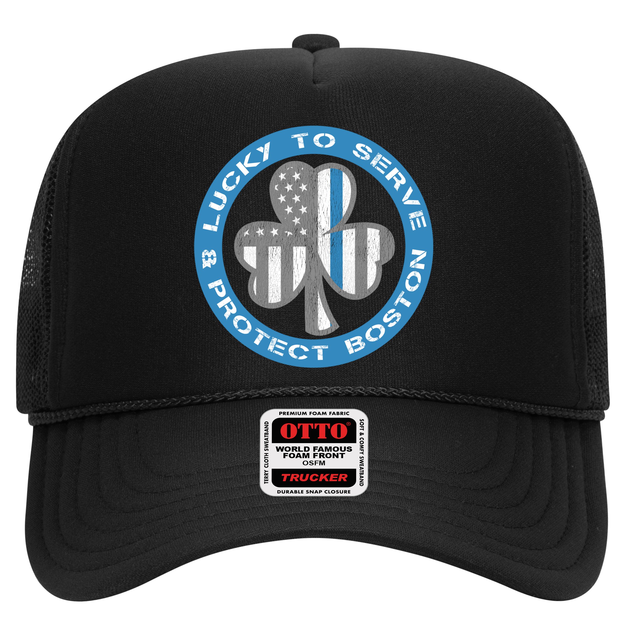 Blue Line American Flag Gift Boston Police St Patricks Day Cute Gift Hat