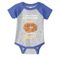 Bagel Lover Art I Cant Make Everyone Happy Im Not A Bagel Gift Infant Baby Jersey Bodysuit