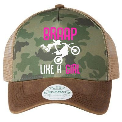 Braap Like A Girl Dirt Bikes Motocross Dirt Biking Legacy Tie Dye Trucker Hat