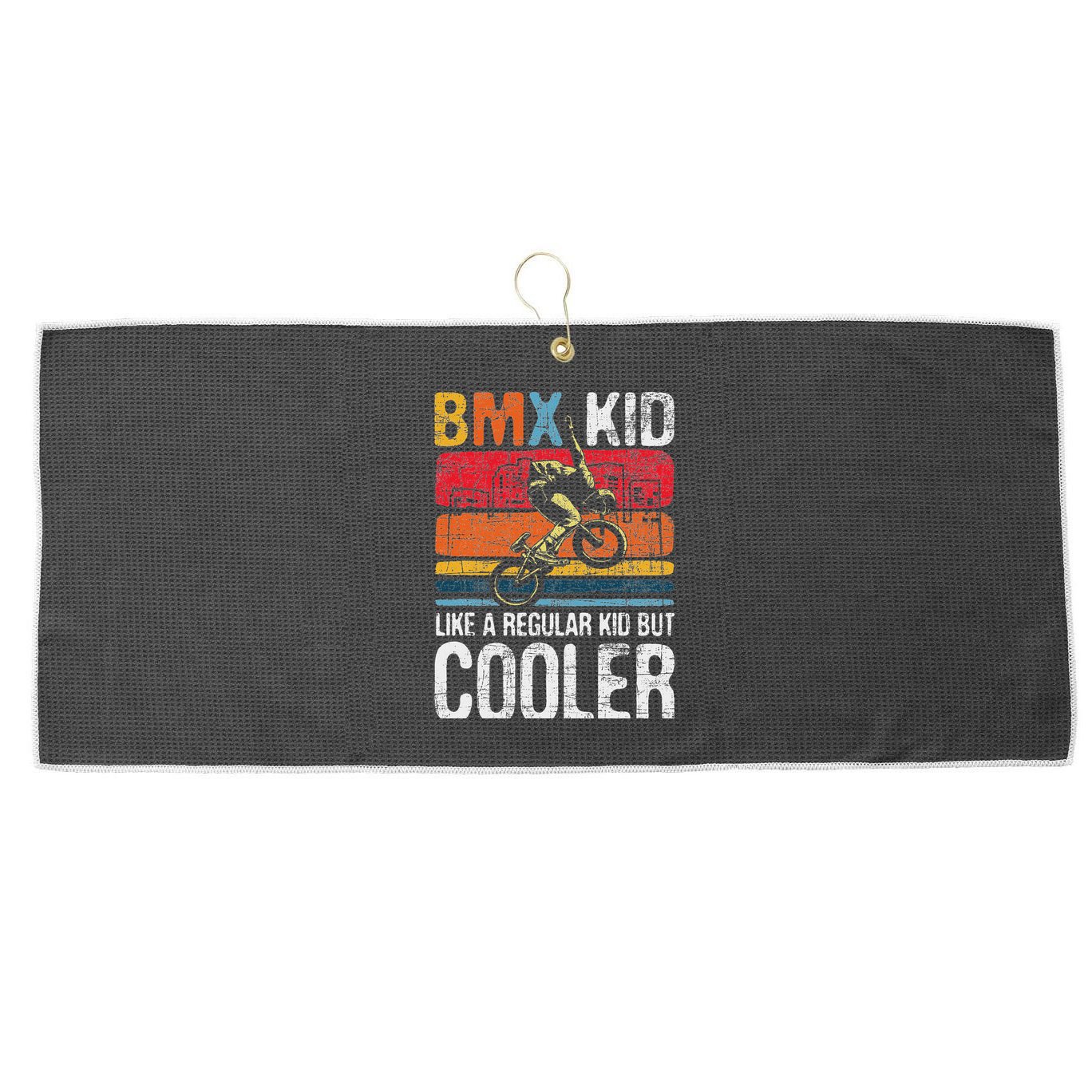 Bmx Like A Regular Cyclist Bicycle Bike Rider Large Microfiber Waffle Golf Towel