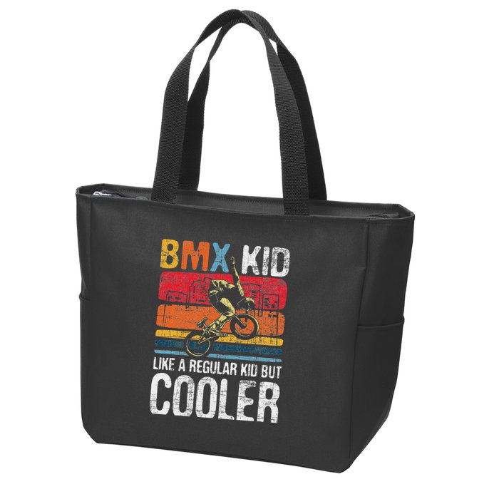Bmx Like A Regular Cyclist Bicycle Bike Rider Zip Tote Bag
