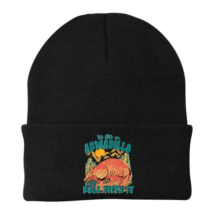 Be Like An Armadillo And Roll With It Knit Cap Winter Beanie
