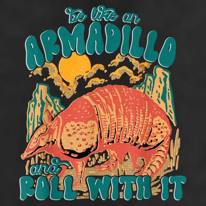 Be Like An Armadillo And Roll With It Knit Cap Winter Beanie
