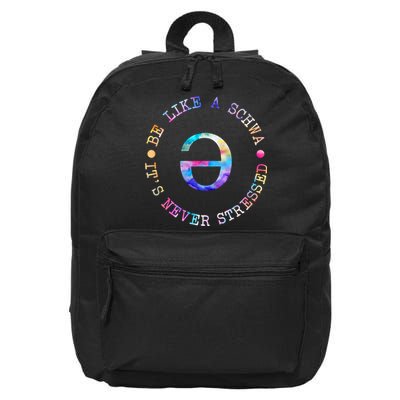 Be Like A Schwa It's Never Stressed Language Teacher 16 in Basic Backpack