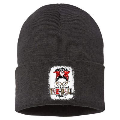 Bleached Loud And Proud BaseBall Mom Life Sustainable Knit Beanie