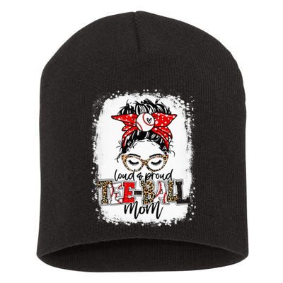 Bleached Loud And Proud BaseBall Mom Life Short Acrylic Beanie