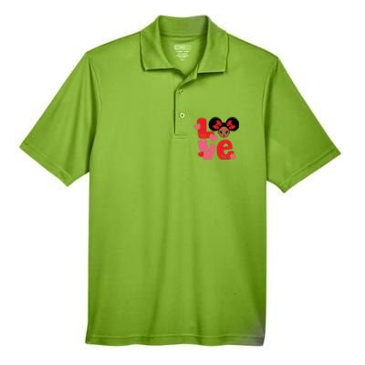 Black Love African American Valentines Day Gift Men's Origin Performance Pique Polo