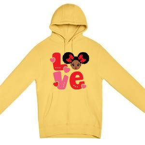 Black Love African American Valentines Day Gift Premium Pullover Hoodie