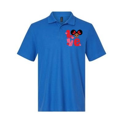 Black Love African American Valentines Day Gift Softstyle Adult Sport Polo