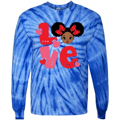 Black Love African American Valentines Day Gift Tie-Dye Long Sleeve Shirt