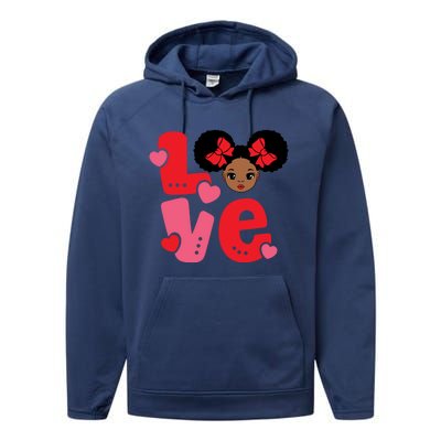 Black Love African American Valentines Day Gift Performance Fleece Hoodie