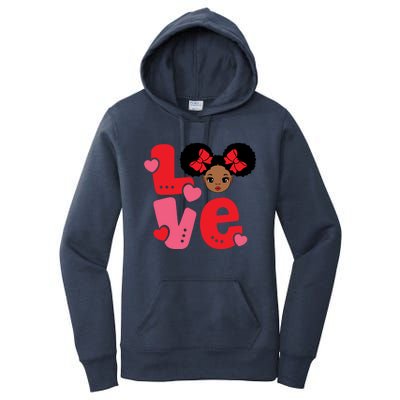 Black Love African American Valentines Day Gift Women's Pullover Hoodie