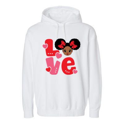 Black Love African American Valentines Day Gift Garment-Dyed Fleece Hoodie