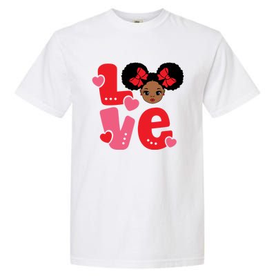 Black Love African American Valentines Day Gift Garment-Dyed Heavyweight T-Shirt