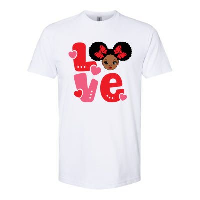 Black Love African American Valentines Day Gift Softstyle CVC T-Shirt