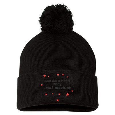 Built Like A Mother And A Total Machine All American Bitch Olivia Pom Pom 12in Knit Beanie