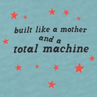 Built Like A Mother And A Total Machine All American Bitch Olivia Sueded Cloud Jersey T-Shirt