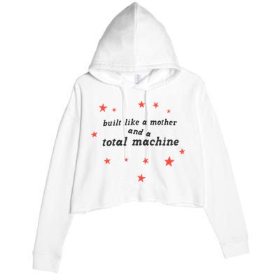 Built Like A Mother And A Total Machine All American Bitch Olivia Crop Fleece Hoodie