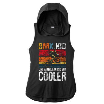 Bmx Like A Regular Cyclist Bicycle Bike Rider Ladies PosiCharge Tri-Blend Wicking Draft Hoodie Tank