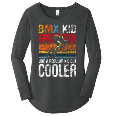 Bmx Like A Regular Cyclist Bicycle Bike Rider Women's Perfect Tri Tunic Long Sleeve Shirt