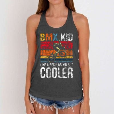 Bmx Like A Regular Cyclist Bicycle Bike Rider Women's Knotted Racerback Tank