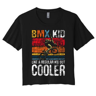 Bmx Like A Regular Cyclist Bicycle Bike Rider Women's Crop Top Tee