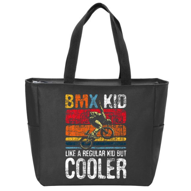 Bmx Like A Regular Cyclist Bicycle Bike Rider Zip Tote Bag