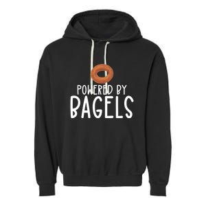 Bagel Lover Art Powered By Bagels Gift Garment-Dyed Fleece Hoodie