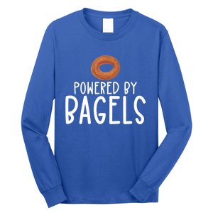 Bagel Lover Art Powered By Bagels Gift Long Sleeve Shirt