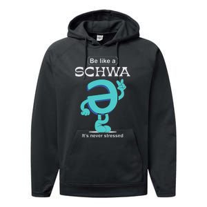 Be Like A Schwa Never Stressed Science Of Reading Teacher Performance Fleece Hoodie