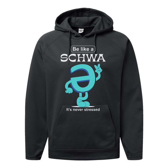 Be Like A Schwa Never Stressed Science Of Reading Teacher Performance Fleece Hoodie