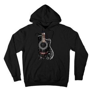 Black Acoustic Guitar Grunge Hoodie