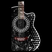 Black Acoustic Guitar Grunge Apron