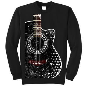 Black Acoustic Guitar Grunge Sweatshirt