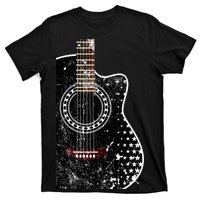 Black Acoustic Guitar Grunge T-Shirt