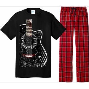 Black Acoustic Guitar Grunge Pajama Set