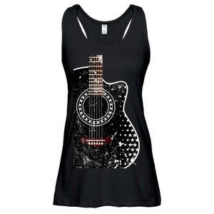 Black Acoustic Guitar Grunge Ladies Essential Flowy Tank